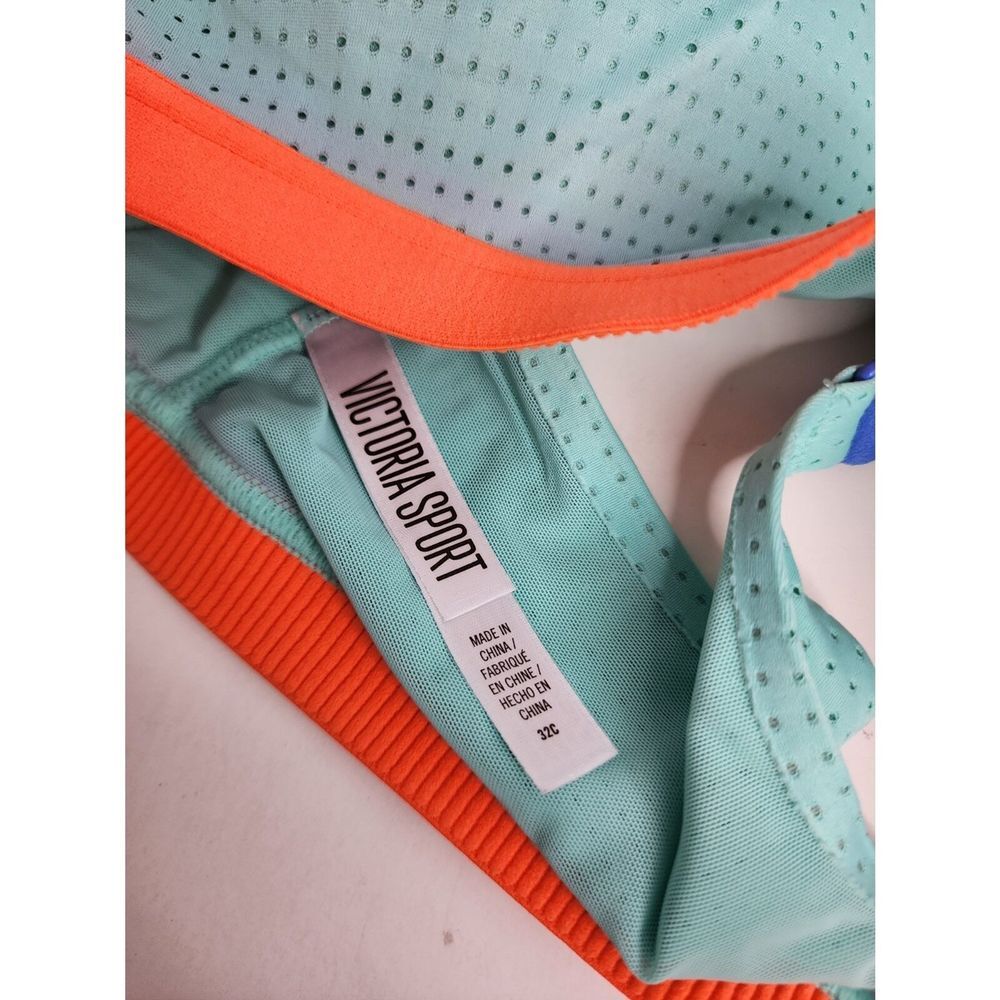 Victoria's‎ Secret Sports Bra Size 32C VS Blue Orange Padded Workout - Lot of 2 - Picture 9 of 9
